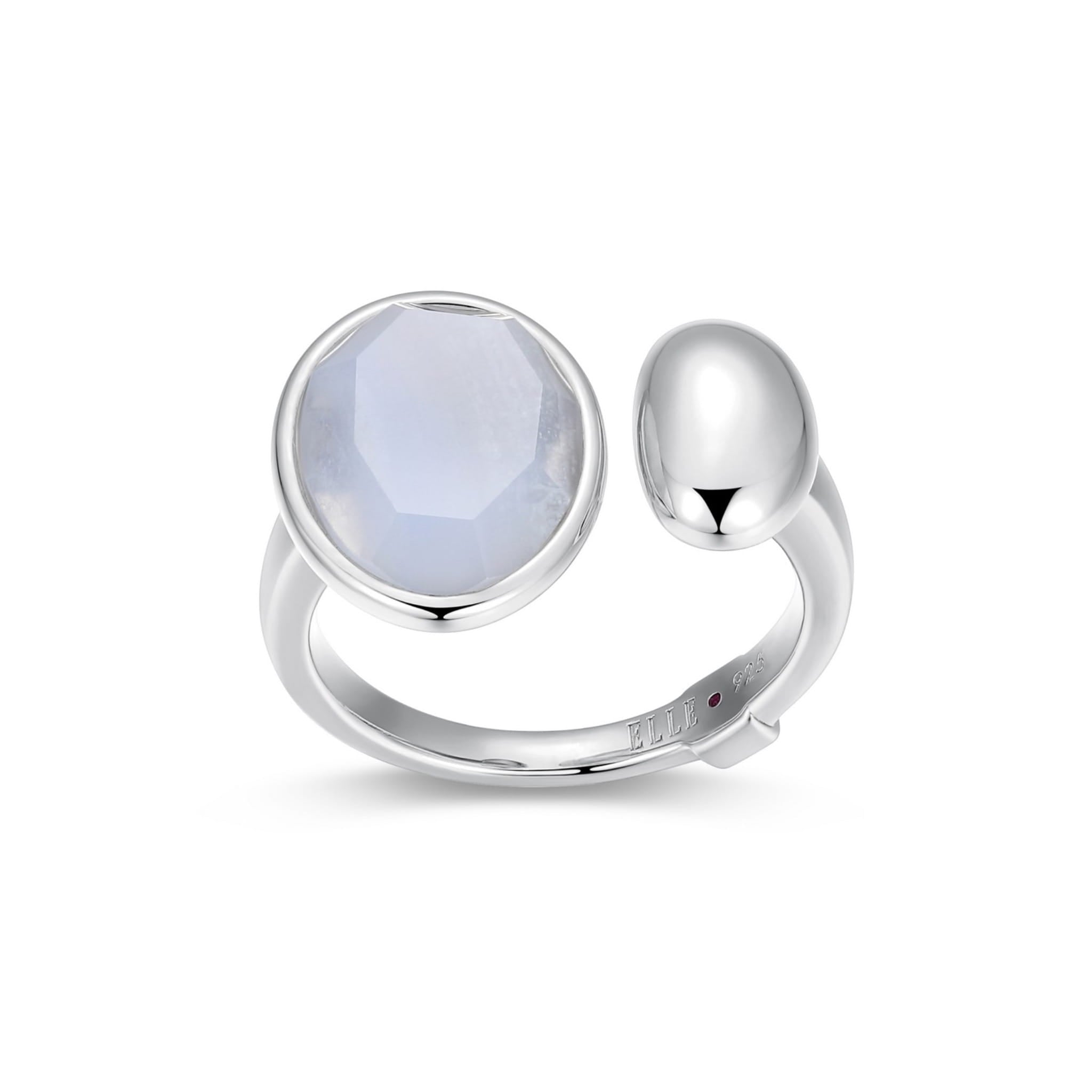 ELLE "Riviere Gems" Blue Lace Agate Silver Ring at Arman's Jewellers Kitchener