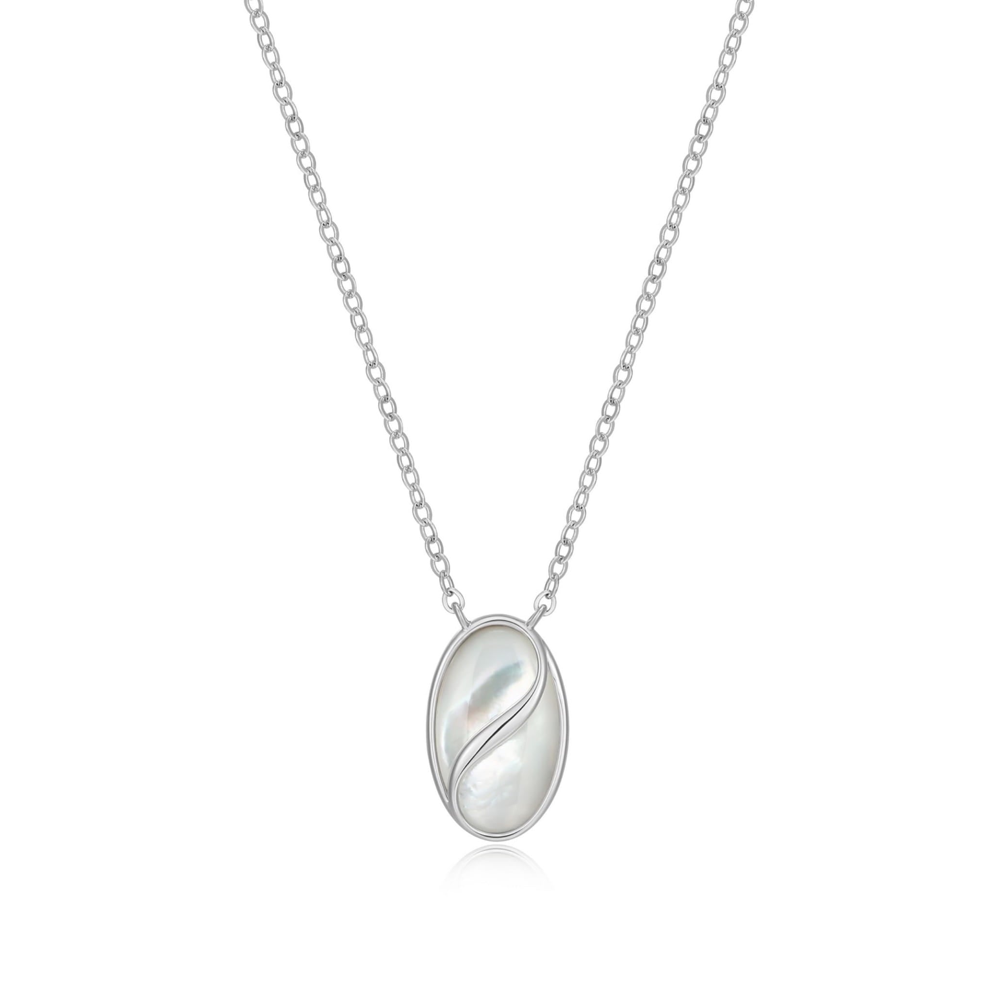 ELLE "Twist" Mother of Pearl Silver Necklace at Arman's Jewellers Kitchener 