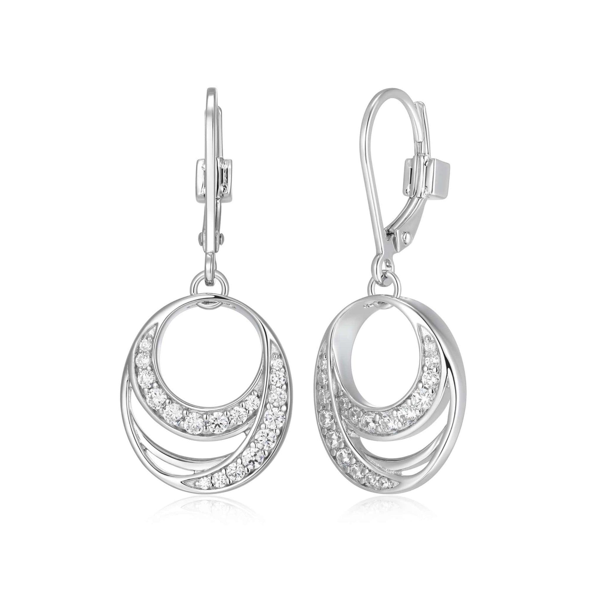 ELLE "Between" CZ Silver Dangle Earrings at Arman's Jewellers Kitchener Waterloo