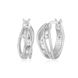 ELLE "Between" 15mm Silver Hoop Earrings at Arman's Jewellers Kitchener