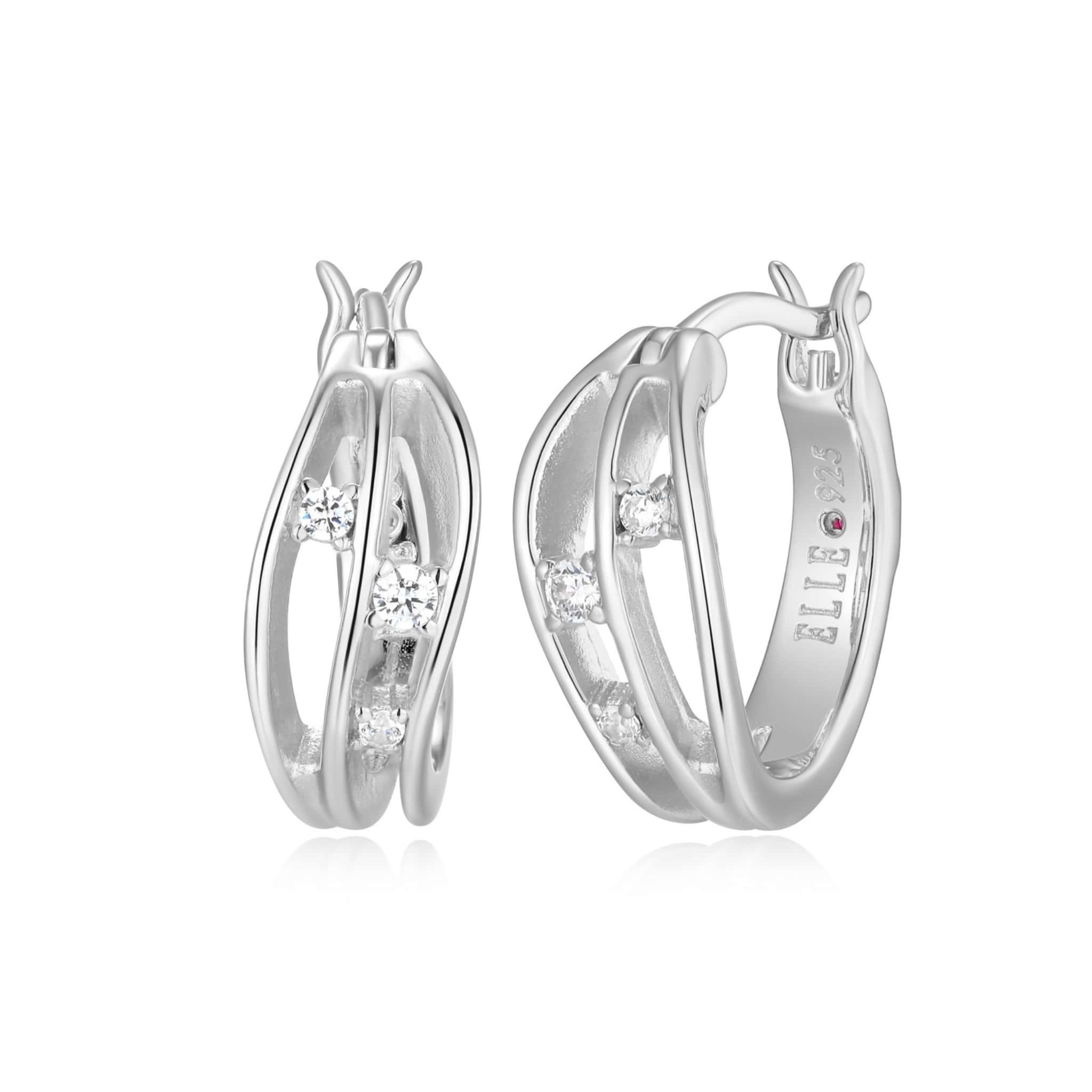 ELLE "Between" 15mm Silver Hoop Earrings at Arman's Jewellers Kitchener