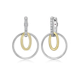 ELLE "Circadia" Two-Tone Hoop Earrings