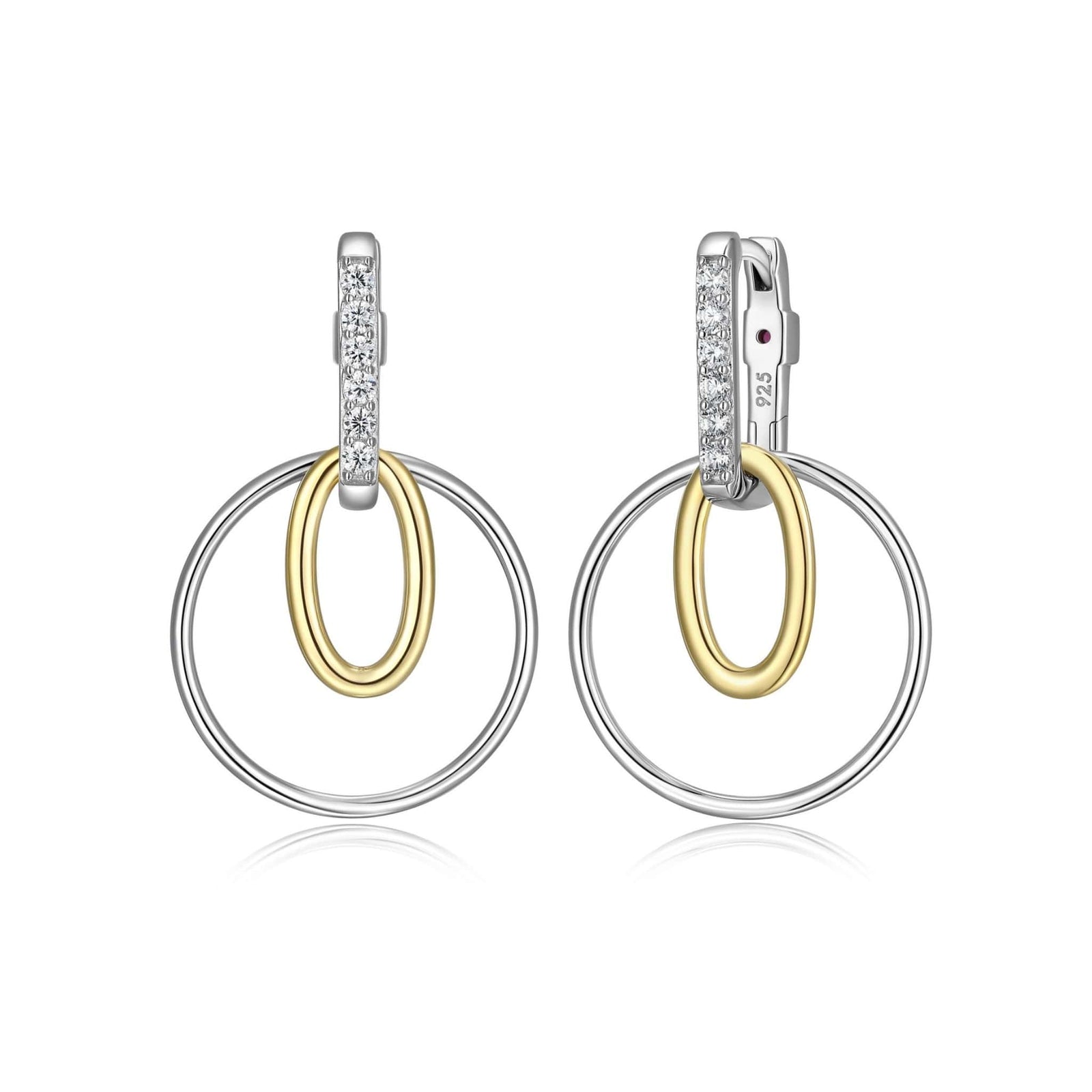 ELLE "Circadia" Two-Tone Hoop Earrings