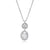 ELLE "ESSENCE" RHODIUM PLATED  CHECKERBOARD CUT OVAL 10X8MM & ROUND 6MM NECKLACE 17"+3" EXTENSION AT ARMANS JEWELLERS KITCHENER WATERLOO