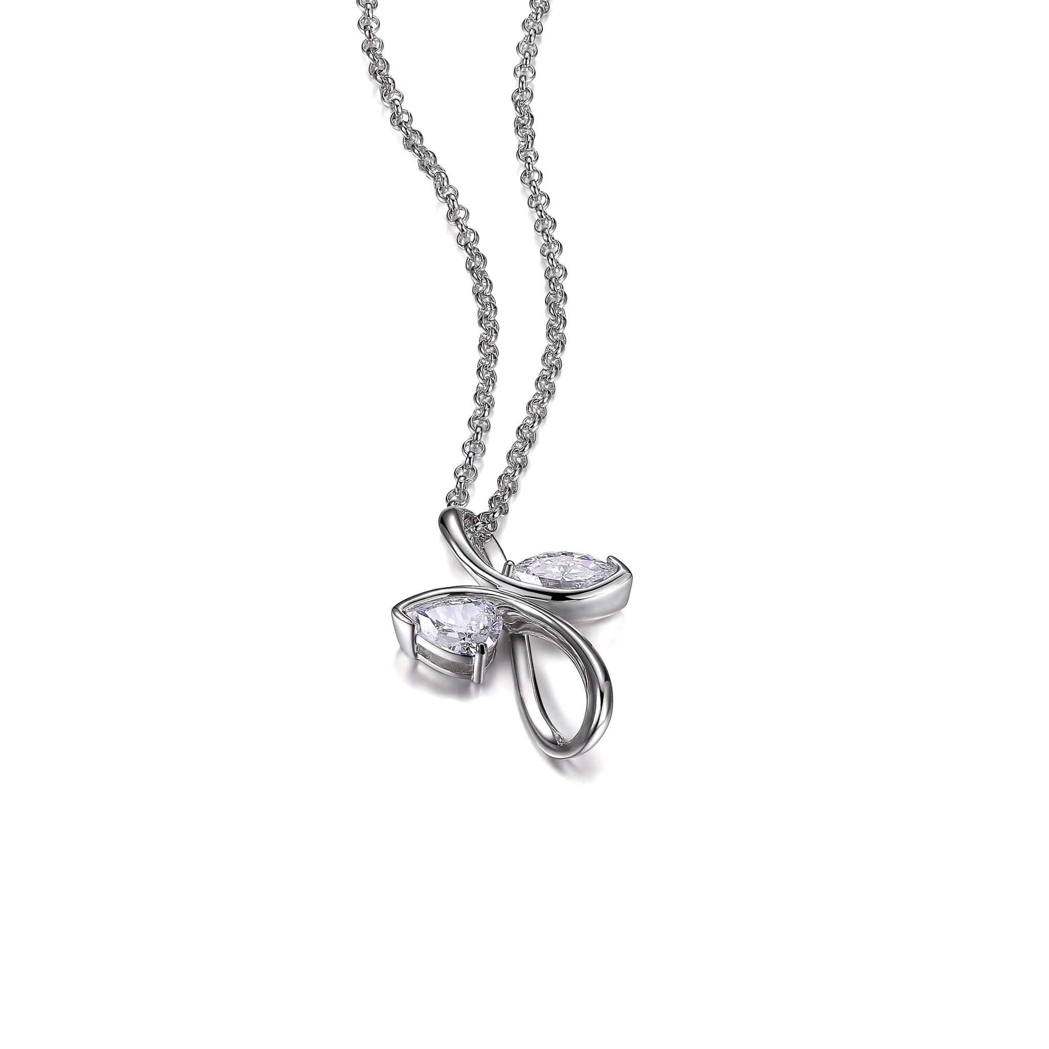 ELLE Infinity CZ Silver Cross Necklace at Arman's Jewellers Kitchener 