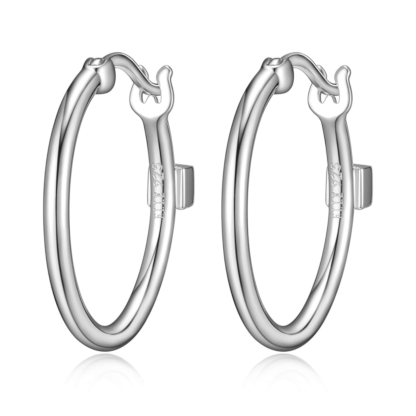 ELLE "Lyra" Silver Hoop Earrings