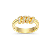 ELLE "L'Spiral Lace" 18K Gold Plated Silver Ring at Arman's Jewellers Kitchener 