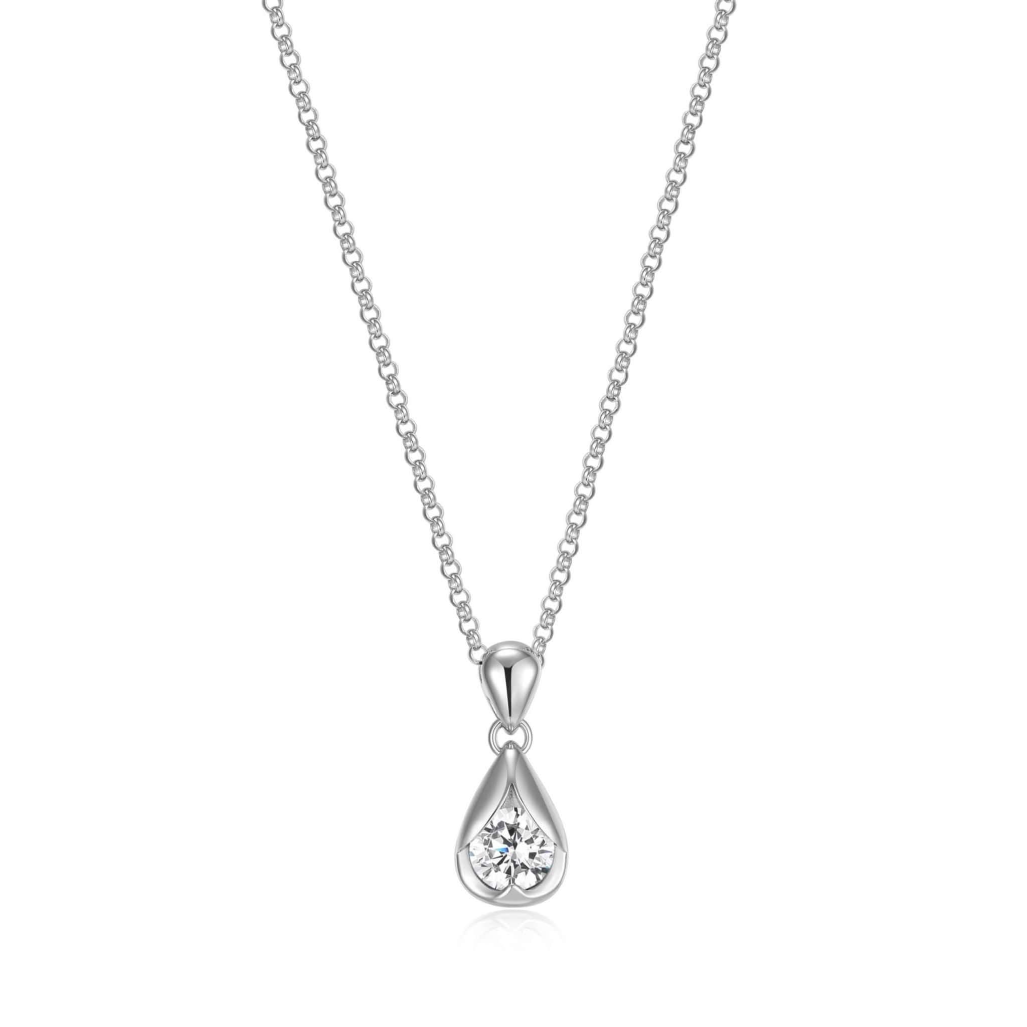 ELLE "Tulip" CZ Silver Necklace at Arman's Jewellers Kitchener Waterloo