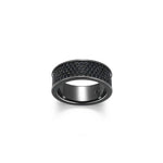 ETHOS "Black Ice" Black Sapphire Silver Band at Arman's Jewellers Kitchener
