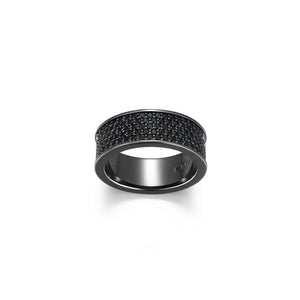 ETHOS "Black Ice" Black Sapphire Silver Band at Arman's Jewellers Kitchener