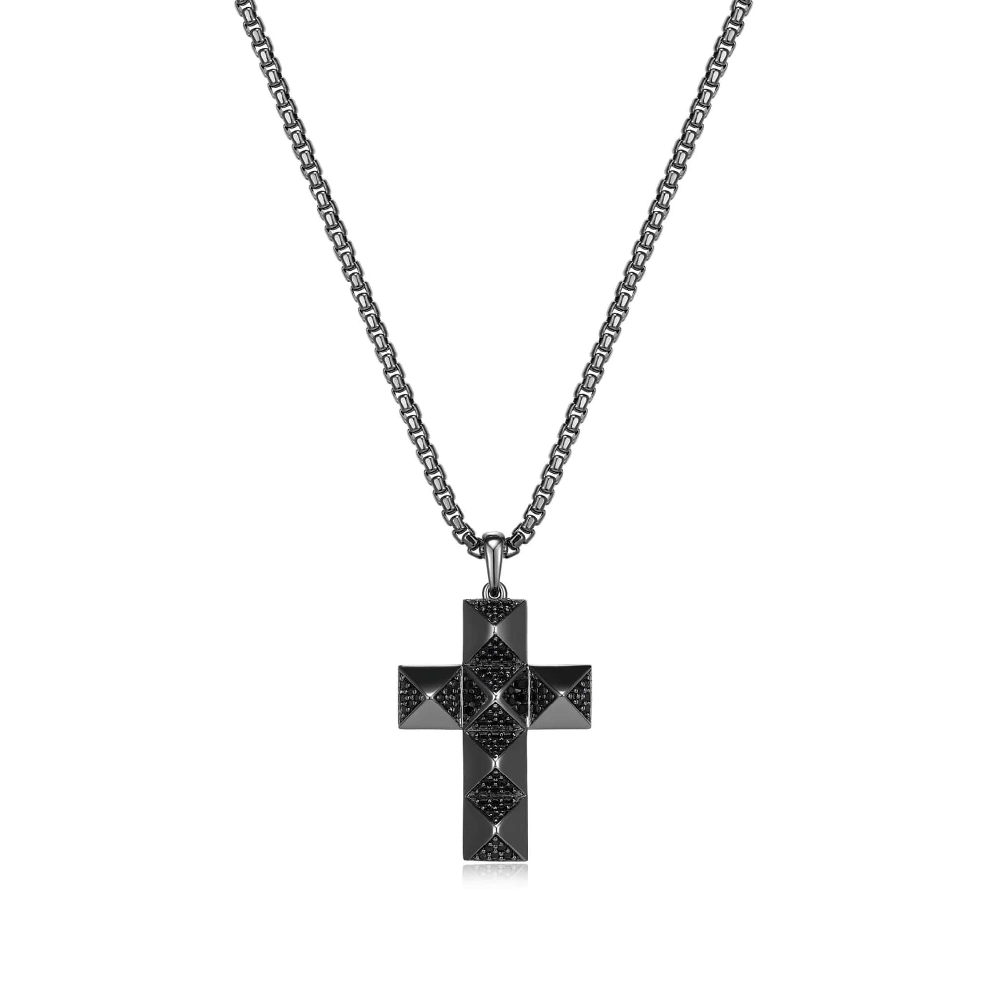 ETHOS "Black Ice" Silver Cross Necklace at Arman's Jewellers Kitchener