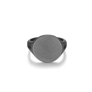 ETHOS "Black Ice" Silver Signet Ring at Arman's Jewellers Kitchener