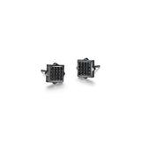 ETHOS "Black Ice" Black Sapphire Silver Stud Earrings at Arman's Jewellers Kitchener