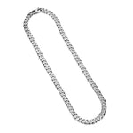 ETHOS Brushed Gun Metal Silver Curb Chain Necklace at Arman's Jewellers Kitchener