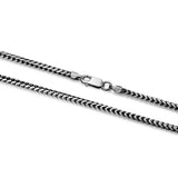 ETHOS Gunmetal Franco Chain Silver Necklace at Arman's Jewellers Kitchener
