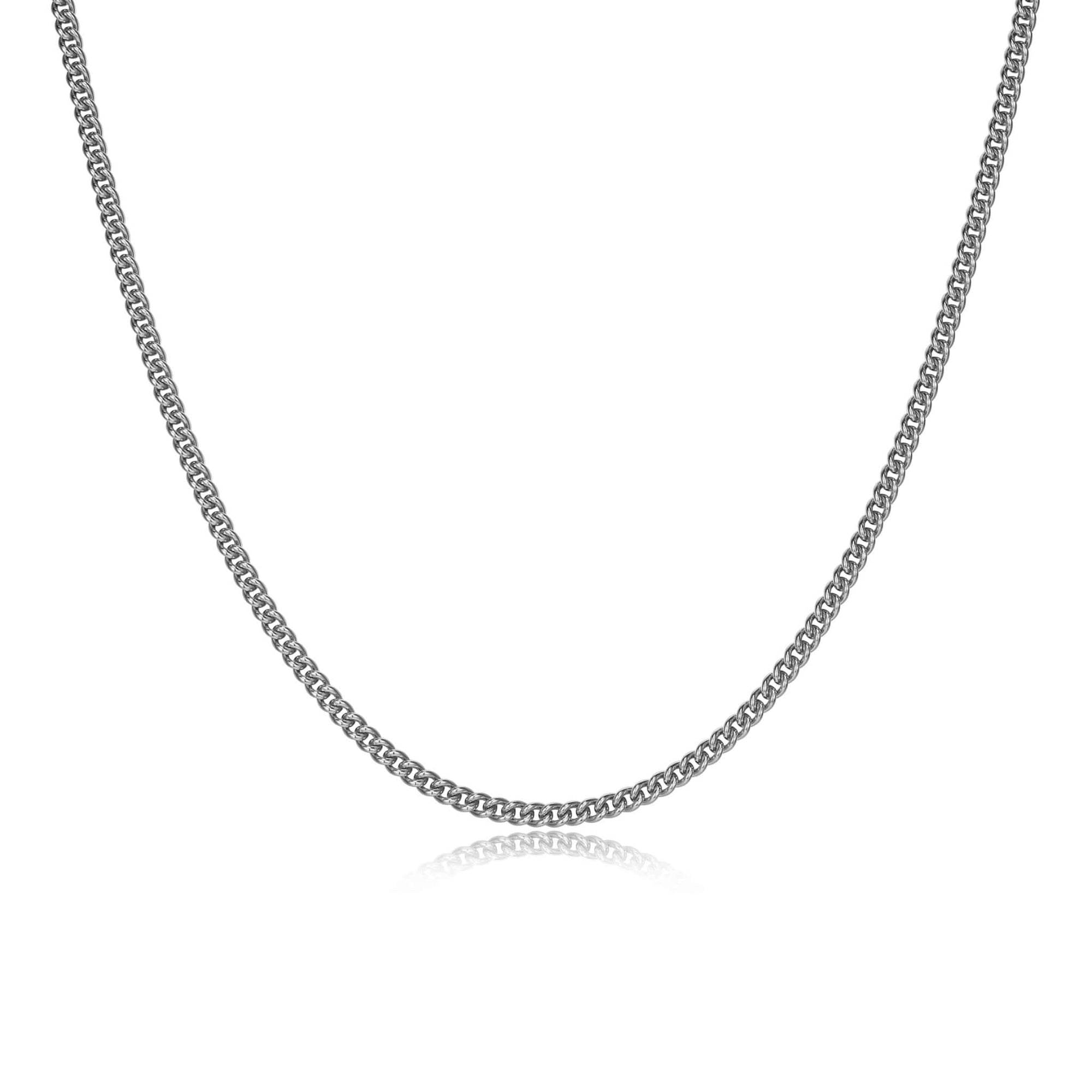 ETHOS Silver Curb Chain Necklace at Arman's Jewellers Kitchener