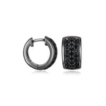 ETHOS "Black Ice" Silver Huggie Earrings at Arman's Jewellers Kitchener