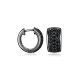 ETHOS "Black Ice" Silver Huggie Earrings at Arman's Jewellers Kitchener