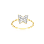 Lab-Grown Diamond Butterfly 18K Gold Plated Silver Ring at Armans Jewellers Kitchener Waterloo