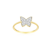 Lab-Grown Diamond Butterfly 18K Gold Plated Silver Ring at Armans Jewellers Kitchener Waterloo