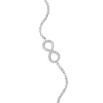 Monte Luna Lab-Grown Diamond Infinity Bolo Bracelet in Rhodium-Plated Sterling Silver at Arman's Jewellers Kitchener