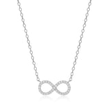 Lab-Grown Diamond Infinity Statement Necklace in Rhodium-Plated Sterling Silver at Arman's Jewellers Kitchener Waterloo