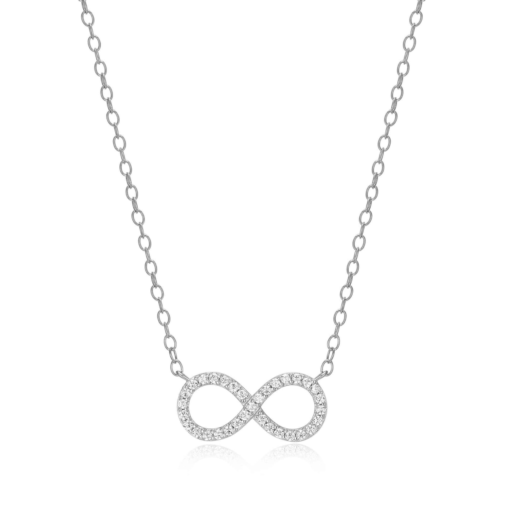 Lab-Grown Diamond Infinity Statement Necklace in Rhodium-Plated Sterling Silver at Arman's Jewellers Kitchener Waterloo