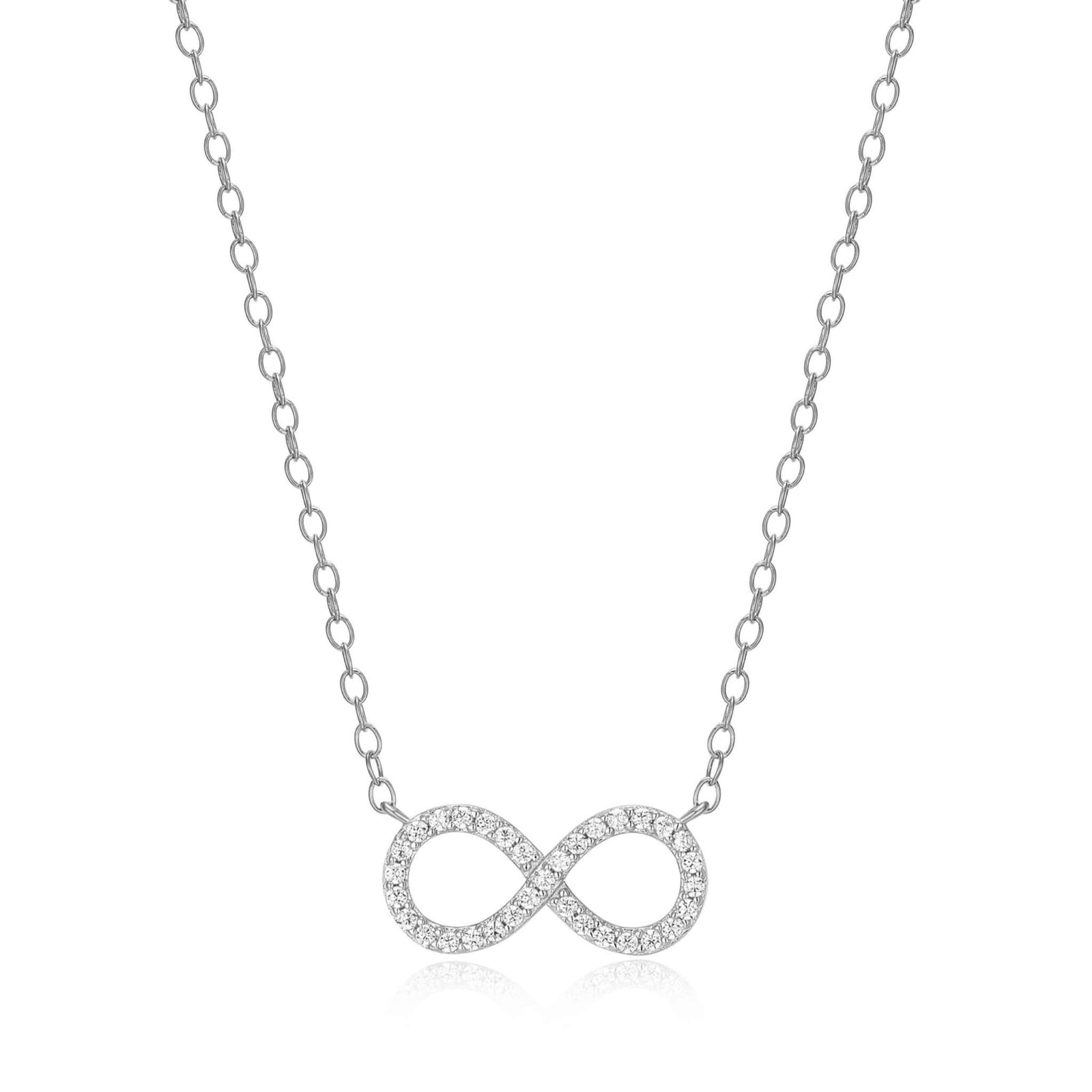 Lab-Grown Diamond Infinity Statement Necklace in Rhodium-Plated Sterling Silver at Arman's Jewellers Kitchener Waterloo