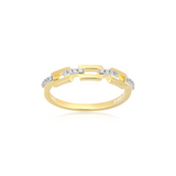 Lab-Grown Diamond Mini-Link Stackable Ring in 18K Yellow Gold-Plated Sterling Silver at Arman's Jewellers Kitchener