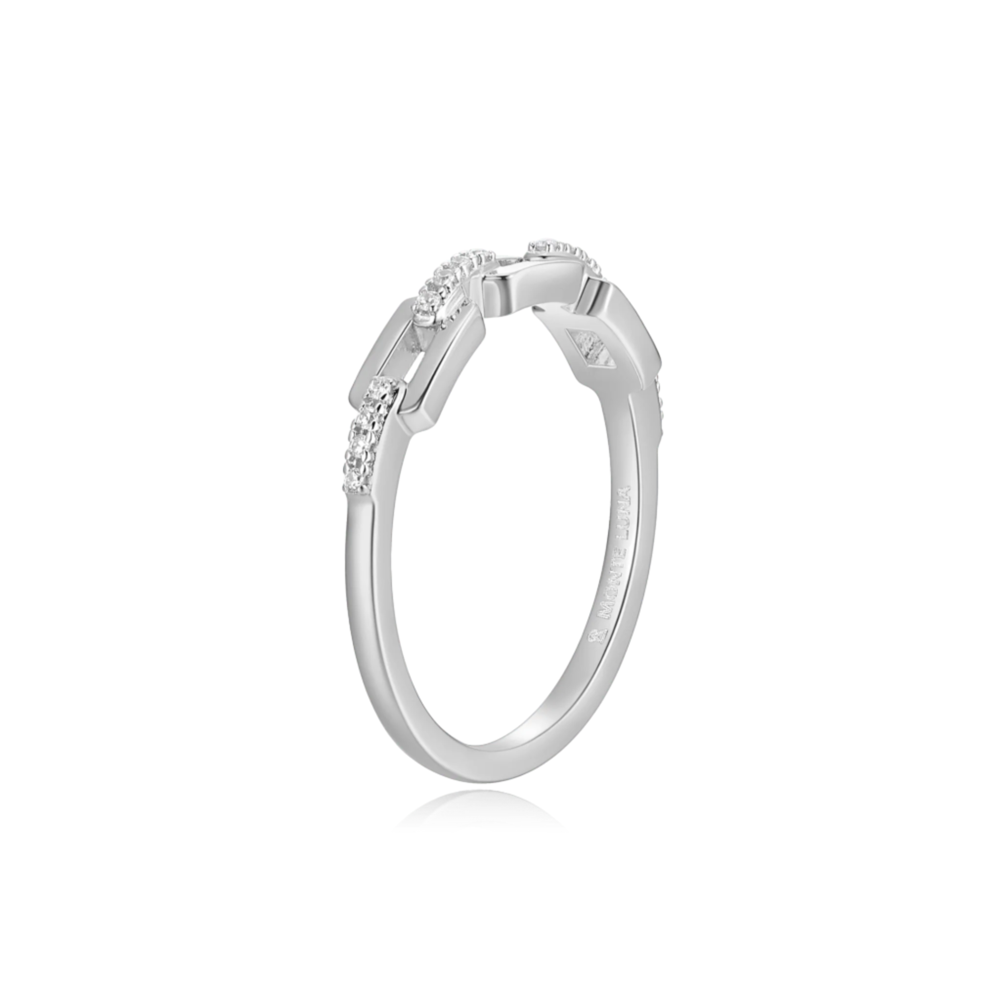 Lab-Grown Diamond Mini-Link Stackable Ring in Rhodium-Plated Sterling Silver at Armans Jewellers Kitchener Waterloo