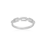 Lab-Grown Diamond Mini-Link Stackable Ring in Rhodium-Plated Sterling Silver at Arman's Jewellers Kitchener Waterloo