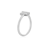 Lab-Grown Diamond Parallel Bars Open Silver Ring at Arman's Jewellers Kitchener Waterloo