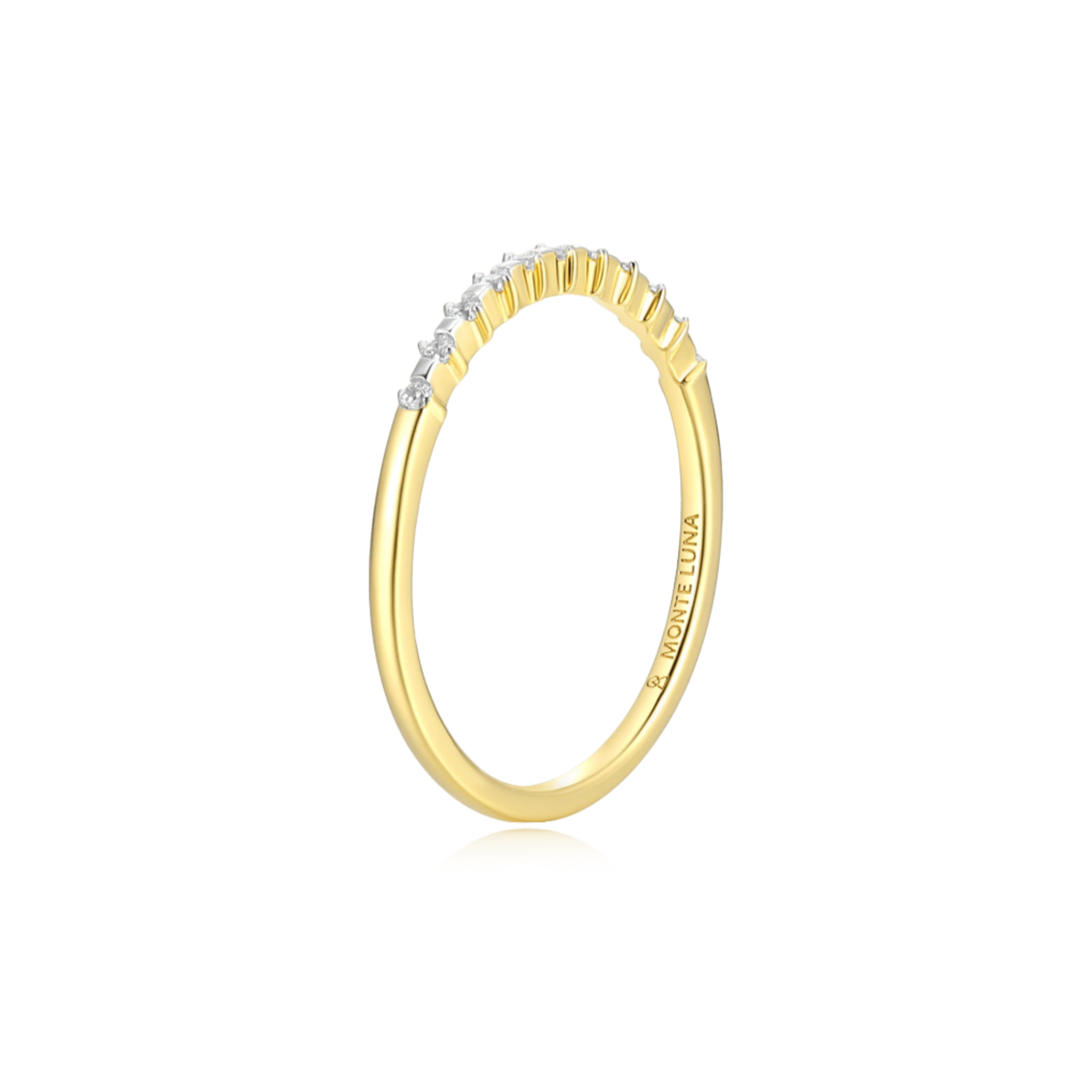 Lab-Grown Diamond Stackable Ring in 18K Yellow Gold-Plated Sterling Silver at Arman's Jewellers Kitchener Waterloo