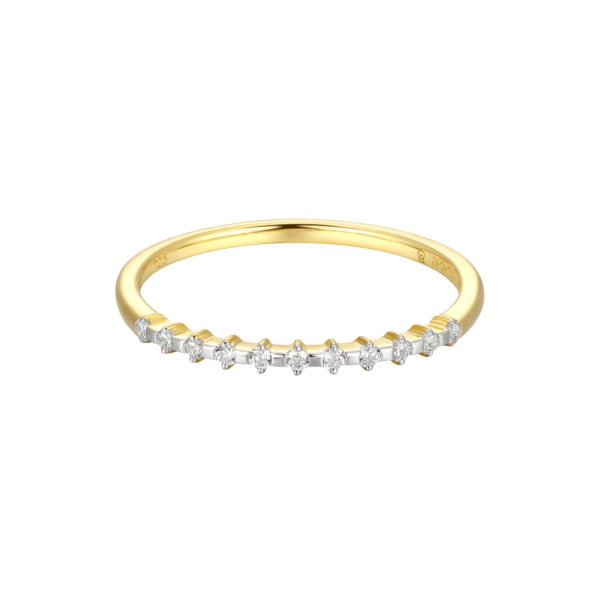 Lab-Grown Diamond Stackable Ring in 18K Yellow Gold-Plated Sterling Silver at Arman's Jewellers Kitchener