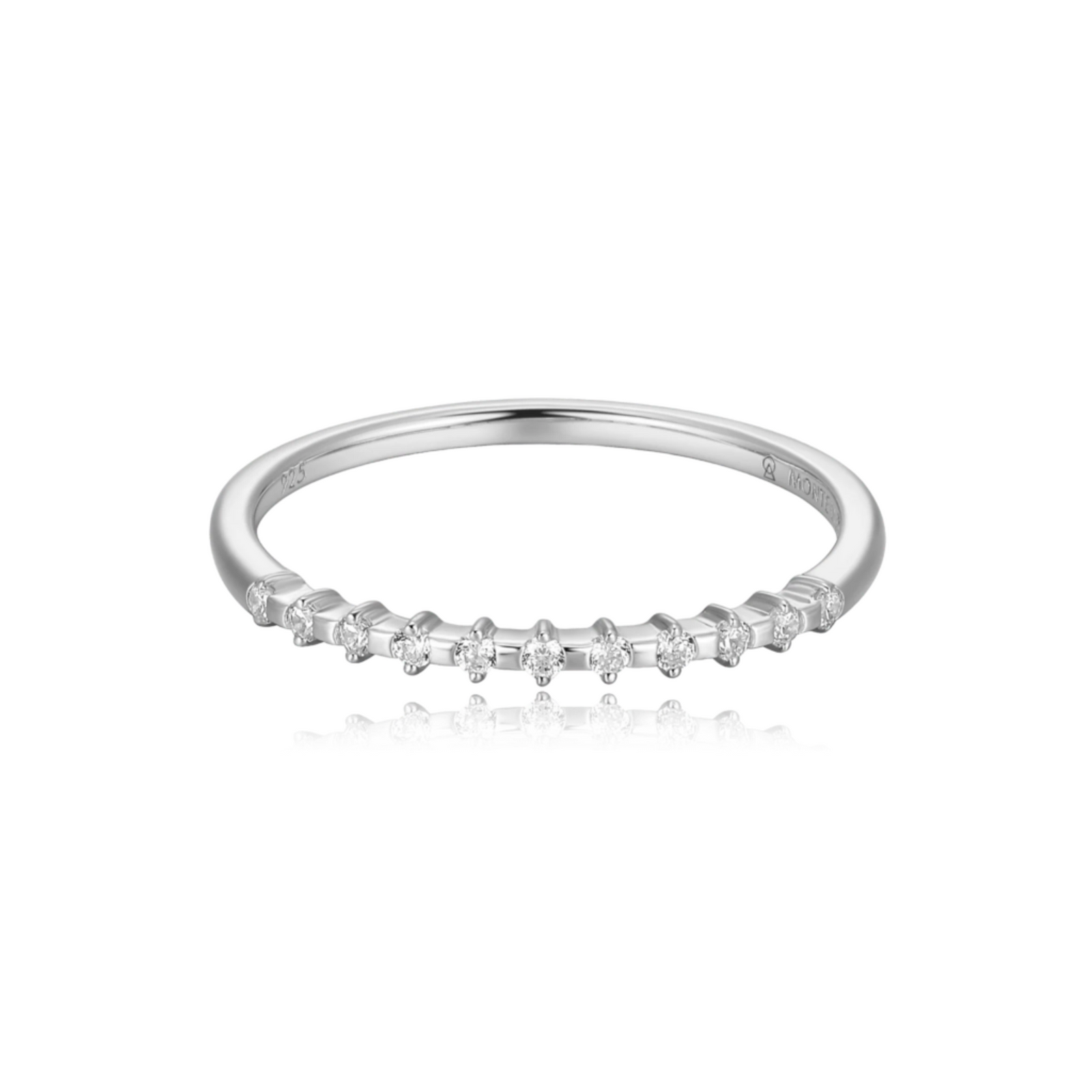 Lab-Grown Diamond Stackable Ring in Rhodium-Plated Sterling Silver at Arman's Jewellers Kitchener