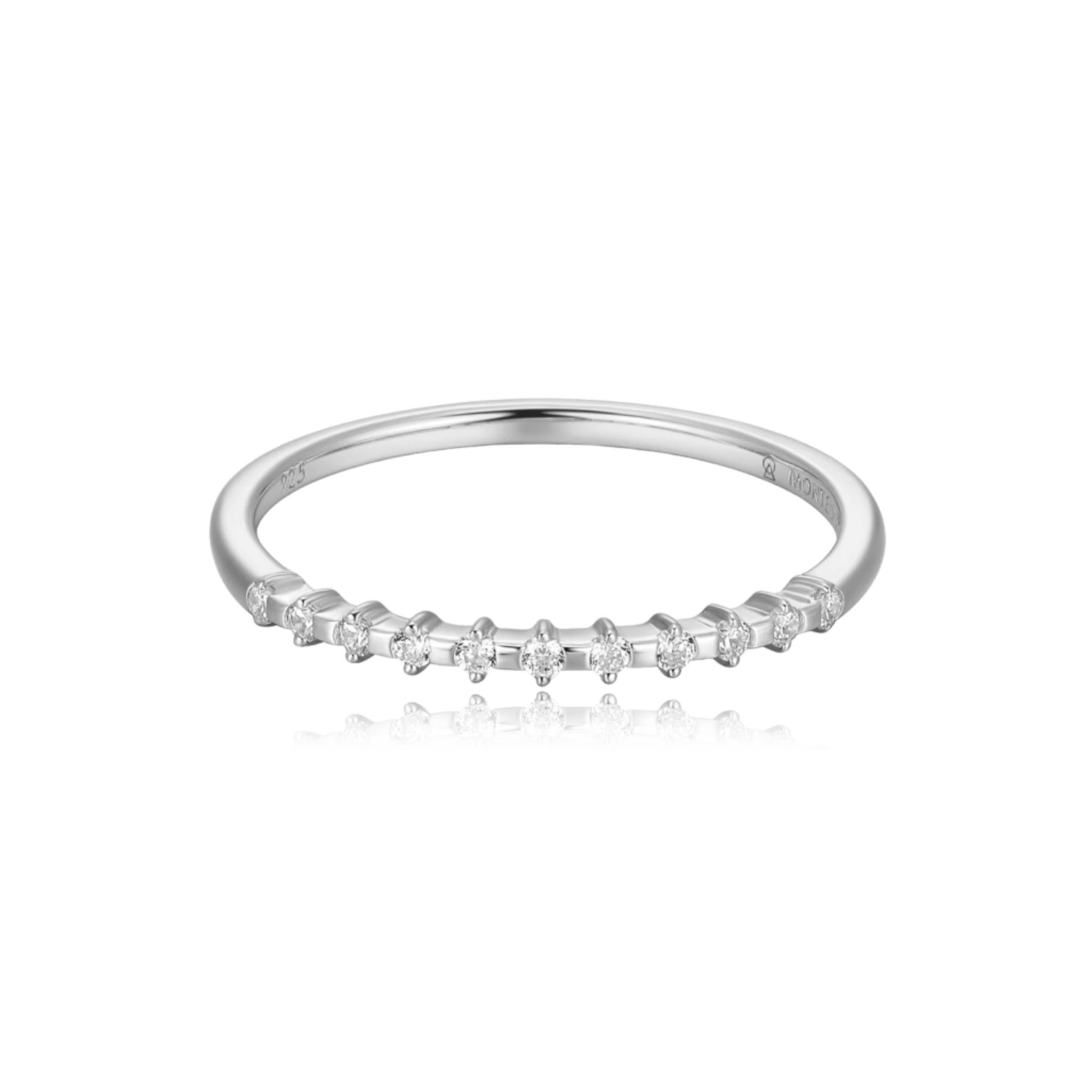 Lab-Grown Diamond Stackable Ring in Rhodium-Plated Sterling Silver at Arman's Jewellers Kitchener