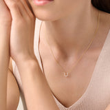 Lab Grown Diamond Horseshoe Statement Necklace in 18K Yellow Gold-Plated Sterling Silver at Arman's Jewellers Kitchener Waterloo