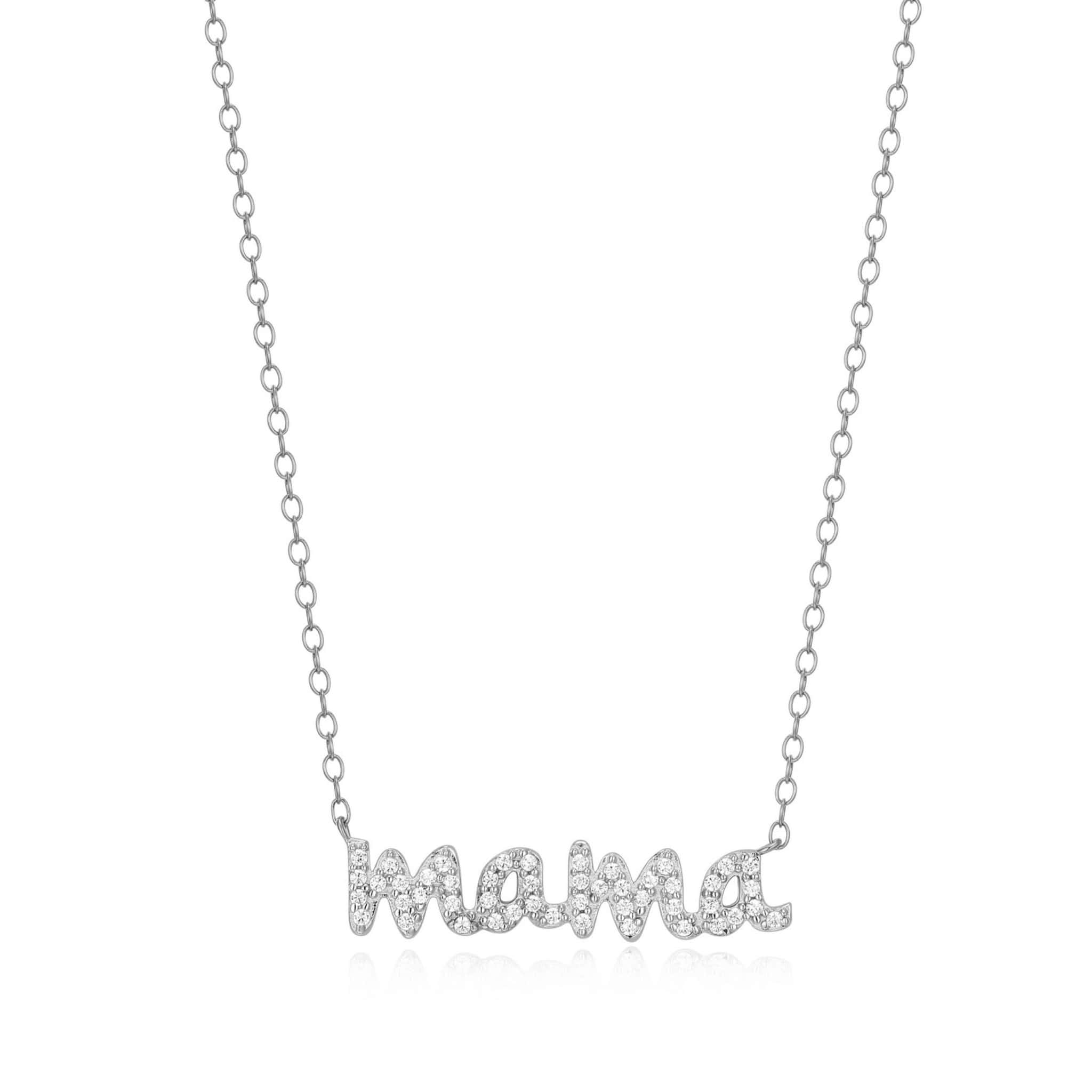 Lab Grown Diamond Mama Statement Necklace in Rhodium-Plated Silver at Arman's Jewellers Kitchener Waterloo