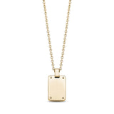Mini Matte Gold Steel Dog Tag Necklace at Arman's Jewellers Kitchener