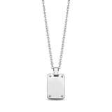 Mini Matte Steel Dog Tag Necklace at Arman's Jewellers Kitchener