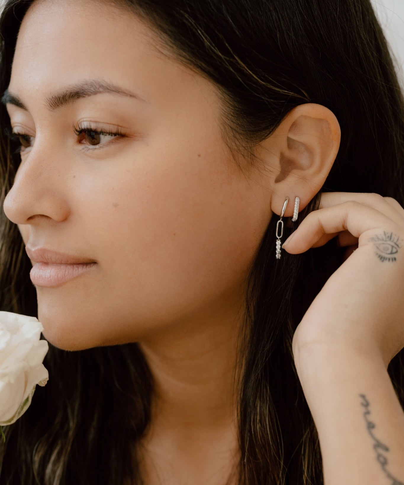 Paperclip Link Drop Silver Earrings at Arman's Jewellers Kitchener