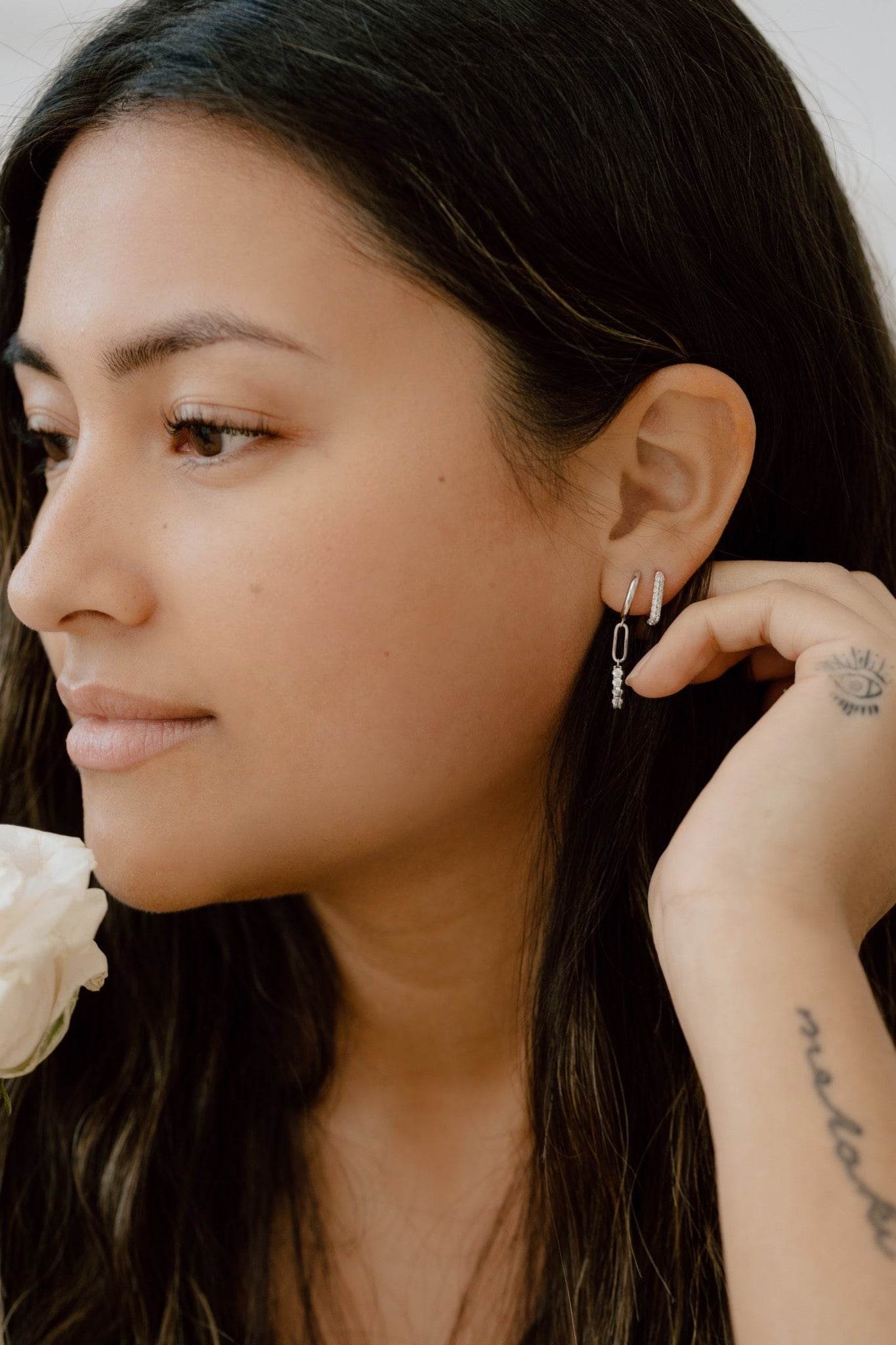 Paperclip Link Drop Silver Earrings at Arman's Jewellers Kitchener