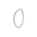 Monte Luna Chevron Stackable Ring in Rhodium-Plated Sterling Silver at Arman's Jewellers Kitchener Waterloo