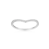 Monte Luna Chevron Stackable Ring in Rhodium-Plated Sterling Silver at Arman's Jewellers Kitchener Waterloo