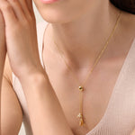 Monte Luna Honey Bee Lariat Necklace in 18K Yellow Gold Plated Silver at Arman's Jewellers Kitchener Waterloo
