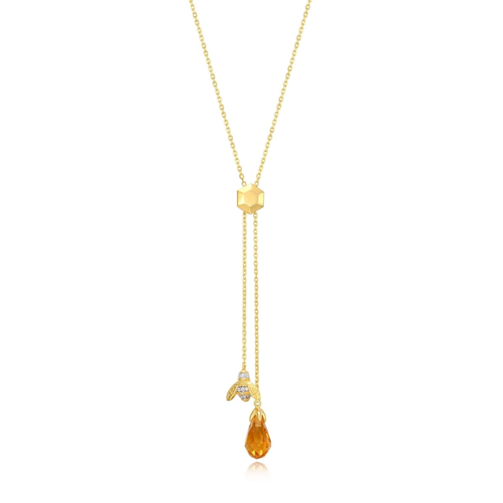 Monte Luna Honey Bee Lariat Necklace in 18K Yellow Gold Plated Silver at Arman's Jewellers Kitchener Waterloo