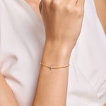 Monte Luna Lab-Grown Cross Bolo Bracelet in 18K Yellow Gold-Plated Sterling Silver at Arman's Jewellers Kitchener