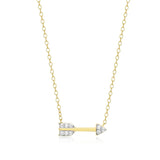 Monte Luna Lab-Grown Diamond Arrow 18K Yellow Gold Plated Silver Necklace at Arman's Jewellers Kitchener Waterloo