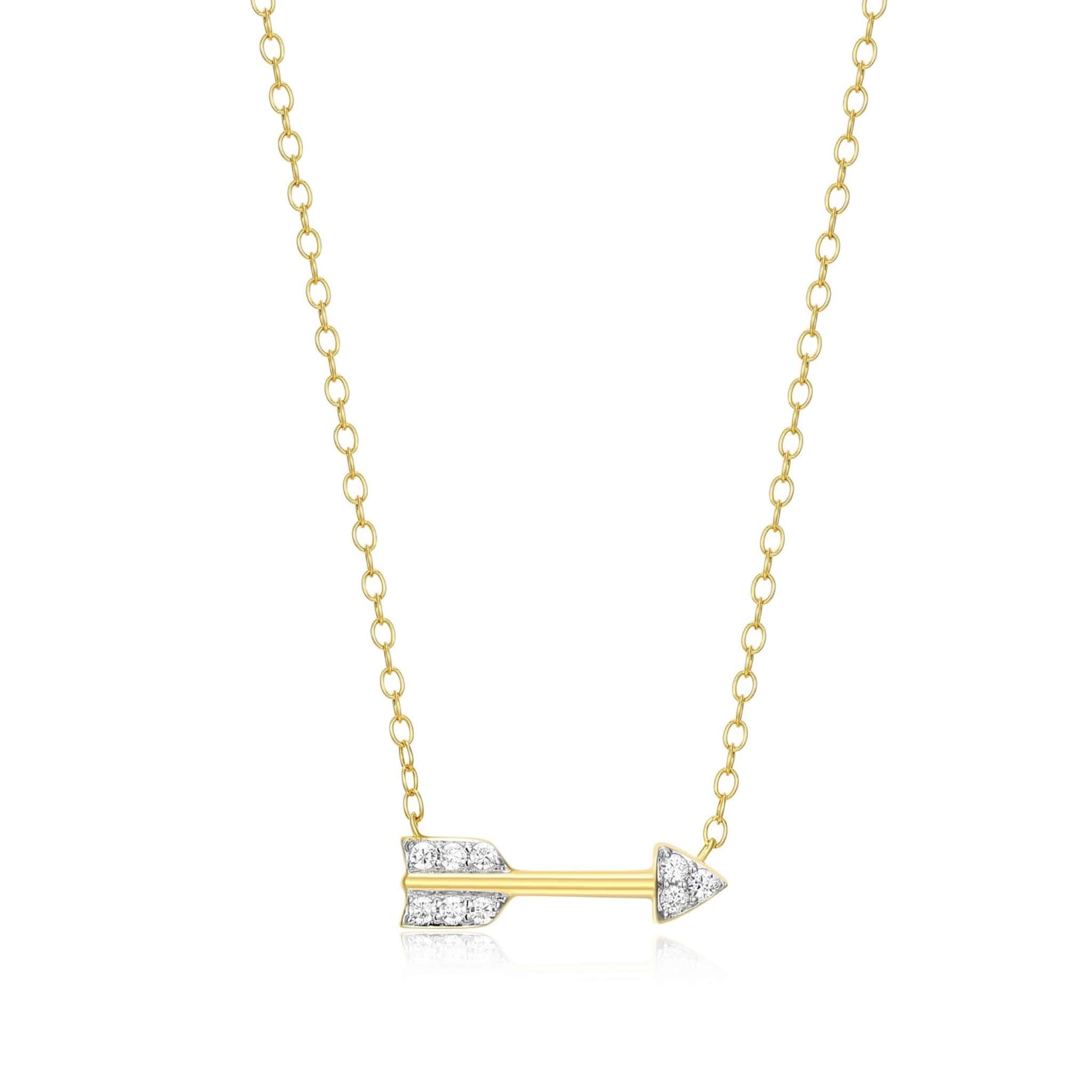 Monte Luna Lab-Grown Diamond Arrow 18K Yellow Gold Plated Silver Necklace at Arman's Jewellers Kitchener Waterloo