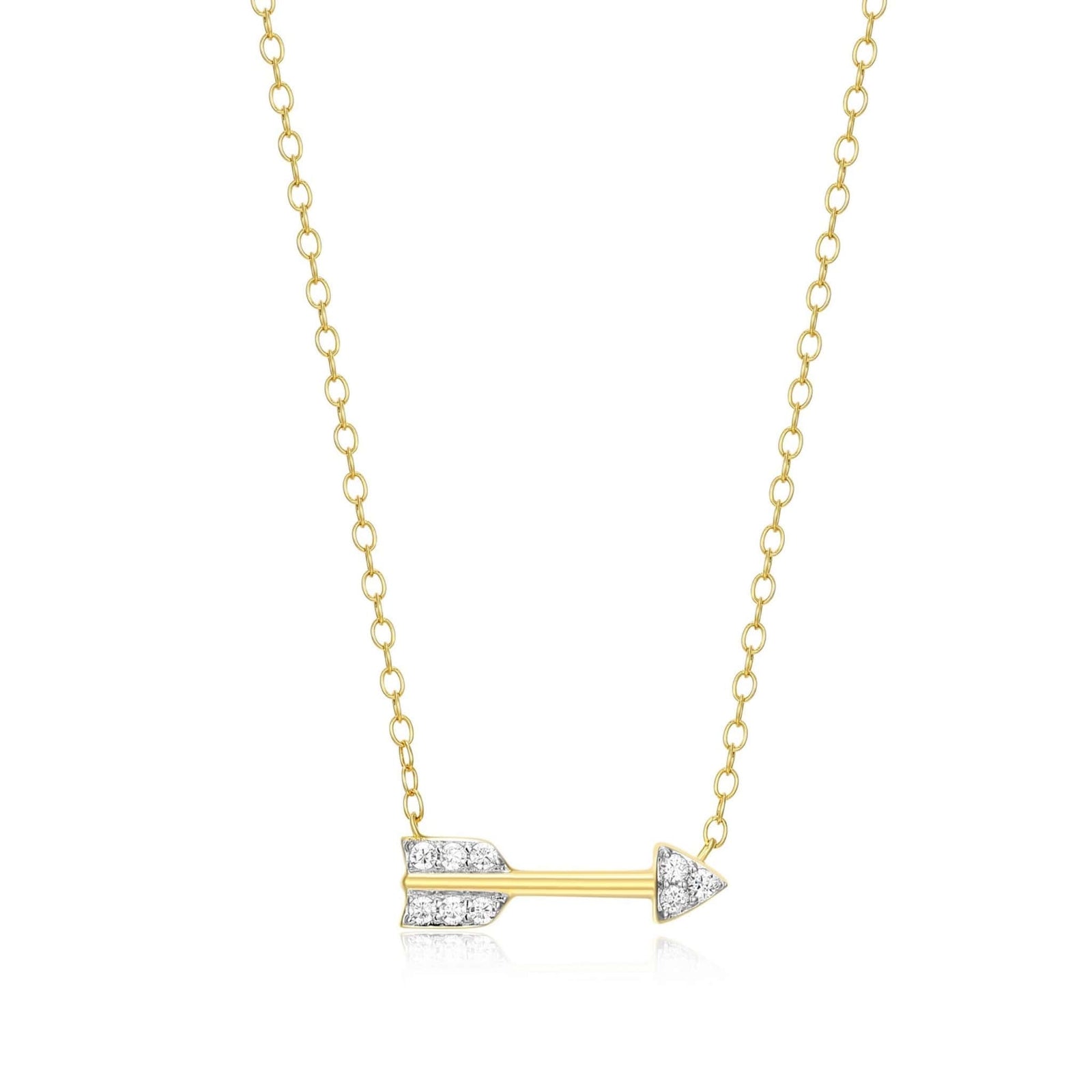 Monte Luna Lab-Grown Diamond Arrow 18K Yellow Gold Plated Silver Necklace at Arman's Jewellers Kitchener Waterloo